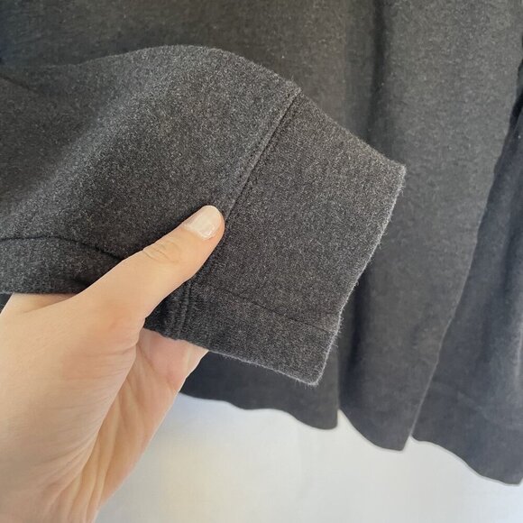 Lands End Mens Gray Mock Neck Long Sleeve Shirt 100% Cotton Size M - Picture 4 of 7